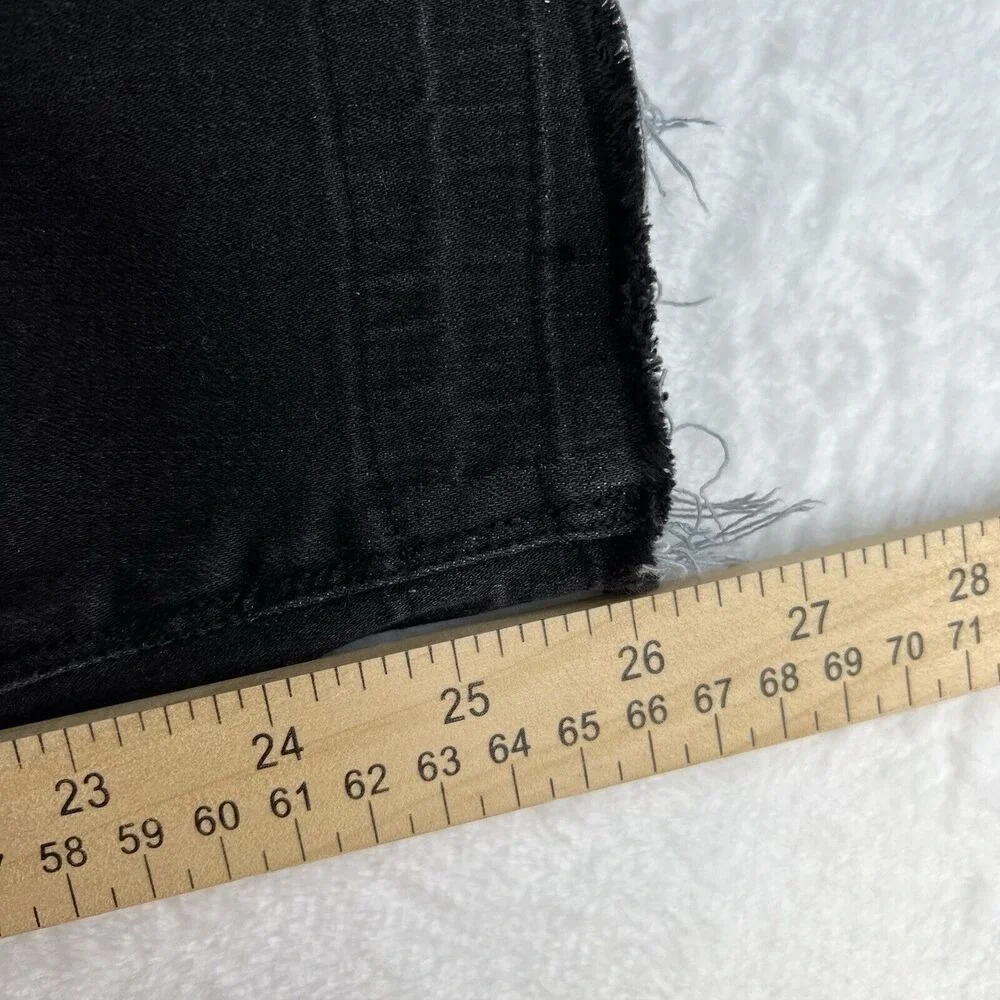 Spanx Large Ankle Skinny Jeans Vintage Distressed‎ Black Pull On Stretch 20213R